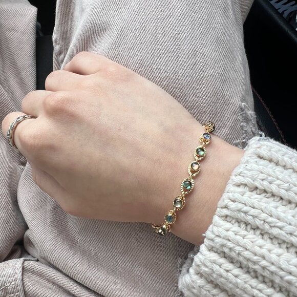 Neiman Marcus Opal Evil Eye Bracelet - Picture 1 of 4